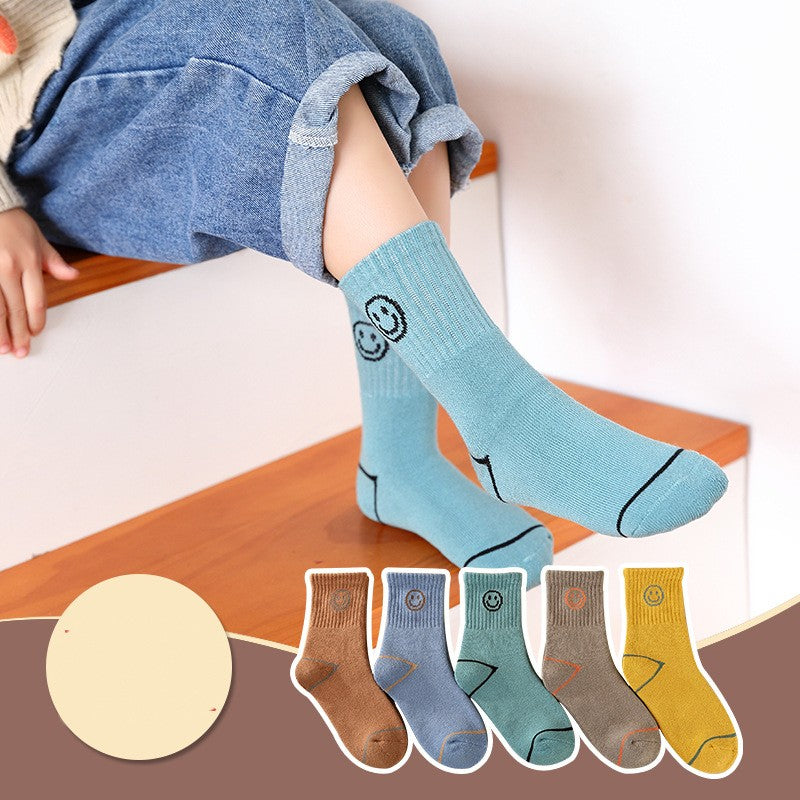 Children's Socks Combed Cotton Students Boneless Middle Tube