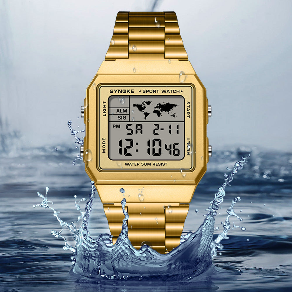 Classic Retro Waterproof Multi-function Sports Digital Watch