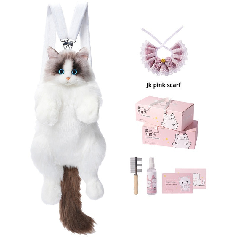 Bicolor Ragdoll Cat Backpack For Women