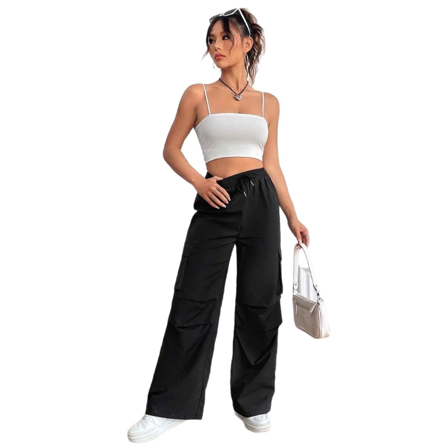Loose-fitting Casual Workwear-style Commuter Pants For Women