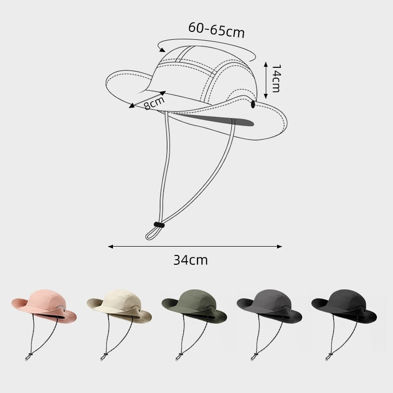 Solbeskyttelseshat til sommer til mænd og kvinder Udendørs cykling Fiskeri Bjergbestigning Bøllehat Åndbar og UV-resistent
