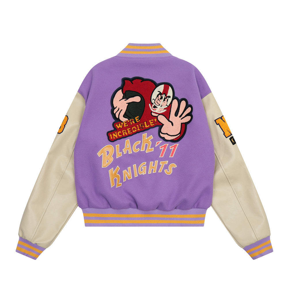Heavy Industry Embroidery Baseball Jacket Men's Wear