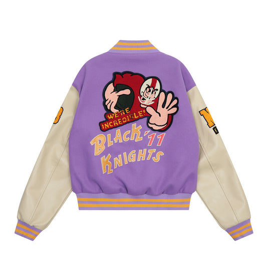 Heavy Industry Embroidery Baseball Jacket Men's Wear