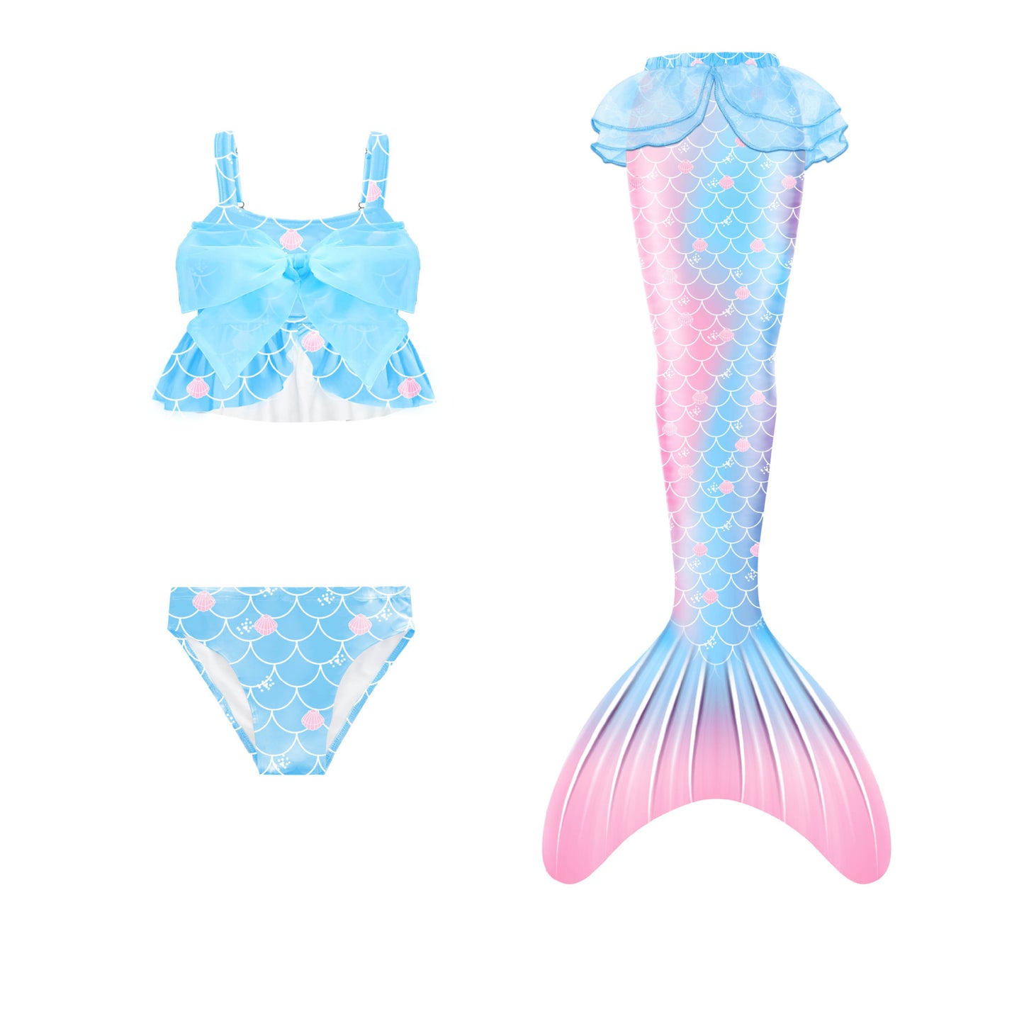 Mermaid Swimsuit Mermaid Tail Swimsuit Girls Swimwear Set Kids Onsen Swimsuit