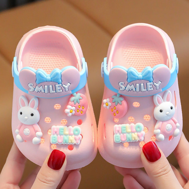 Kid's Cartoon Closed Toe Hole Shoes