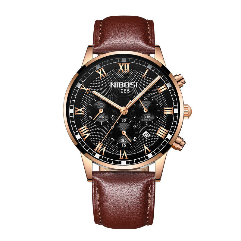 Multi Function Waterproof Steel Band Watch