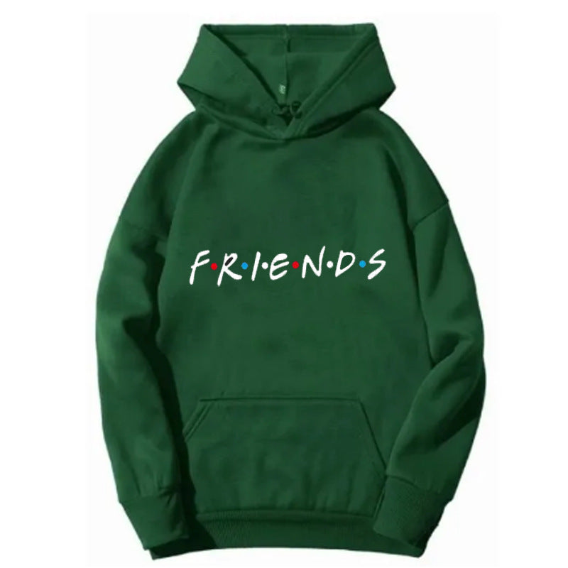 Dame hættetrøje med lange ærmer og 'Letter Friend'-print
