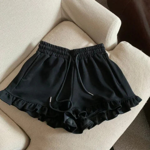 Real-shot Ruffled-edge Designer-style Niche Sporty Casual Shorts