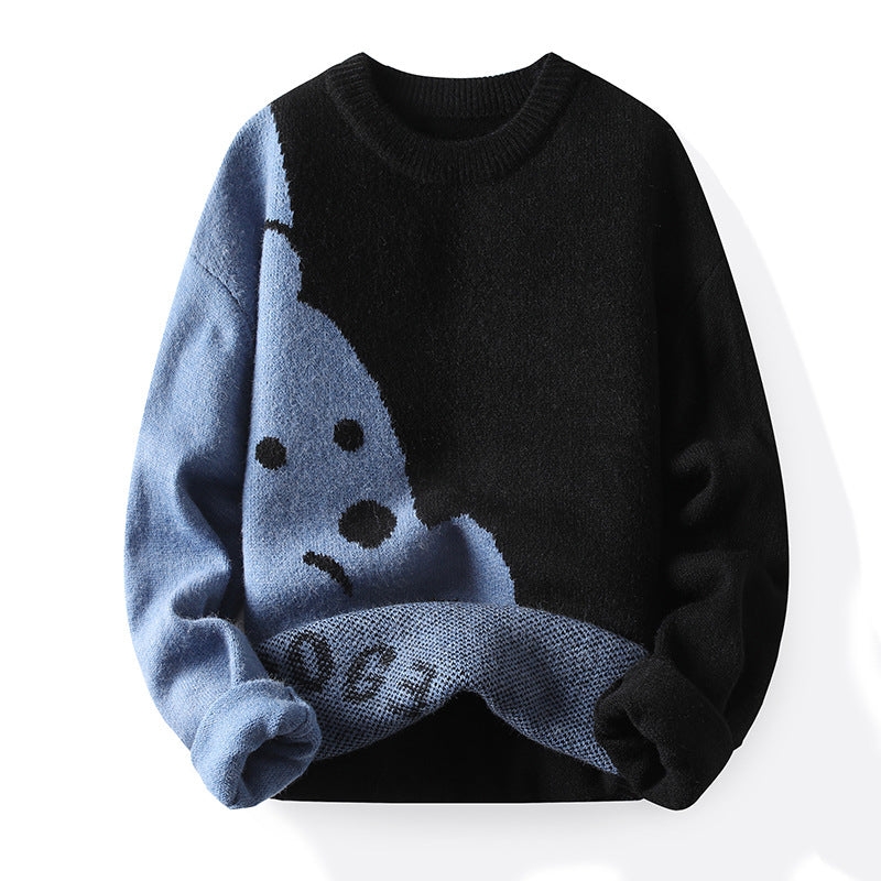 Men's Sweater Trendy Round Neck Loose Knitwear