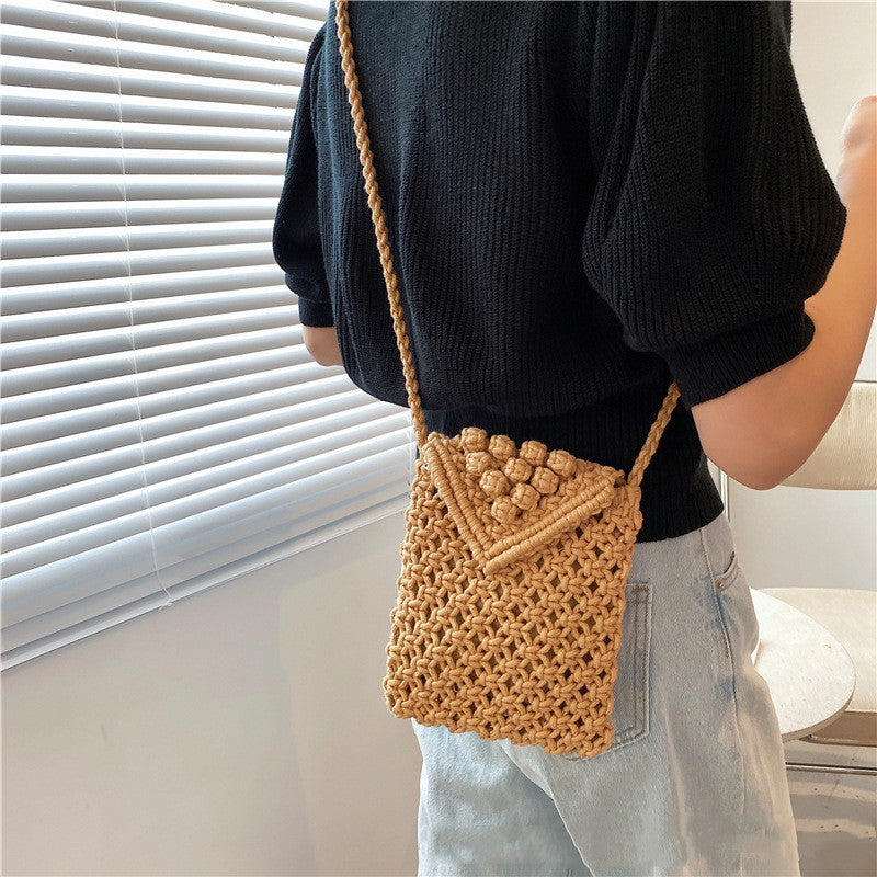 Woven Bag Fashion One-shoulder Western Style Messenger Texture