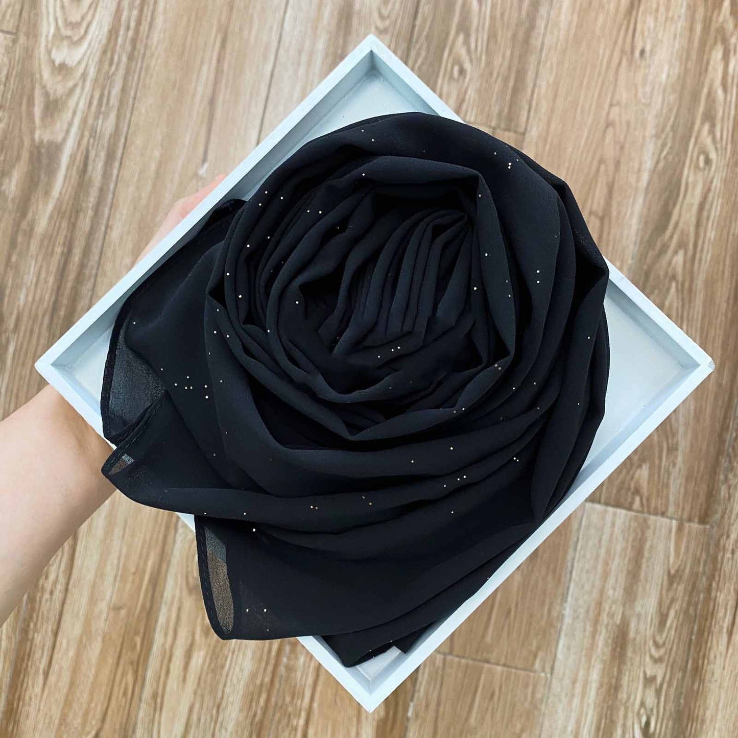 Fashion Simple Golden Chiffon Long Scarf