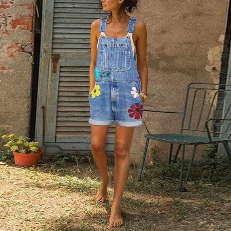 Printede Smækbukser Slim Fit Fashion Printede Shorts til Kvinder