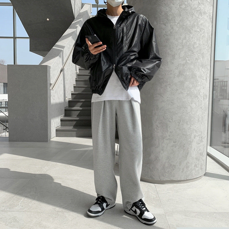 Sports Jacket Loose Hooded Fashion Men's Long Sleeve
