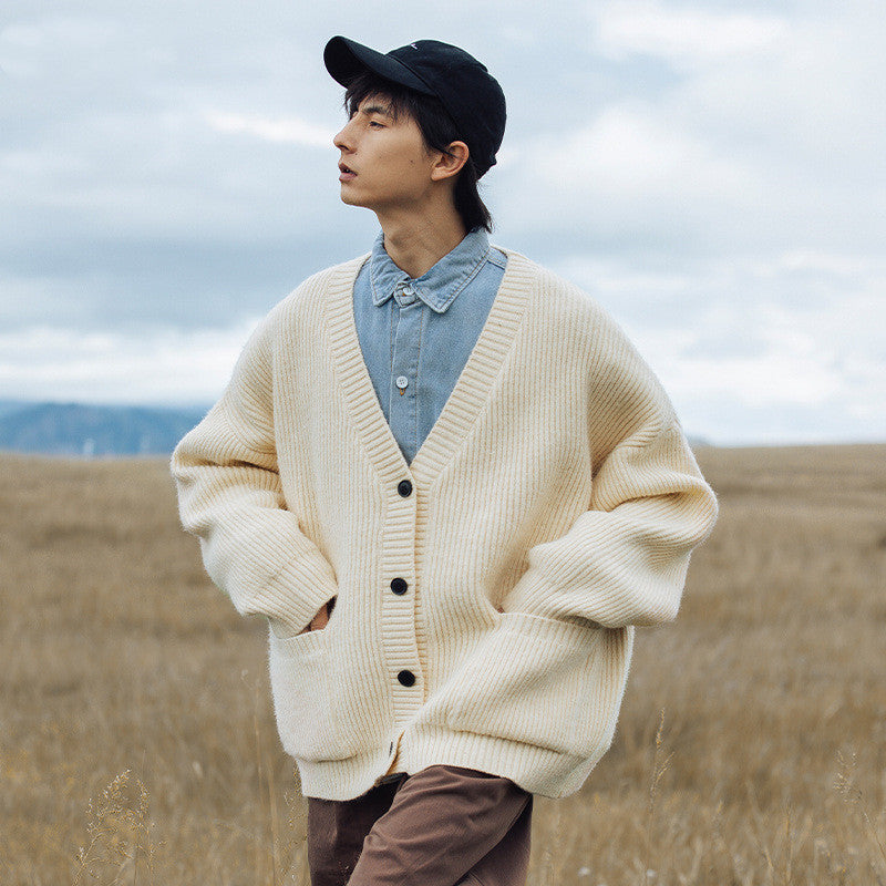 Men's Fashion Loose Chic Knitted Jacket