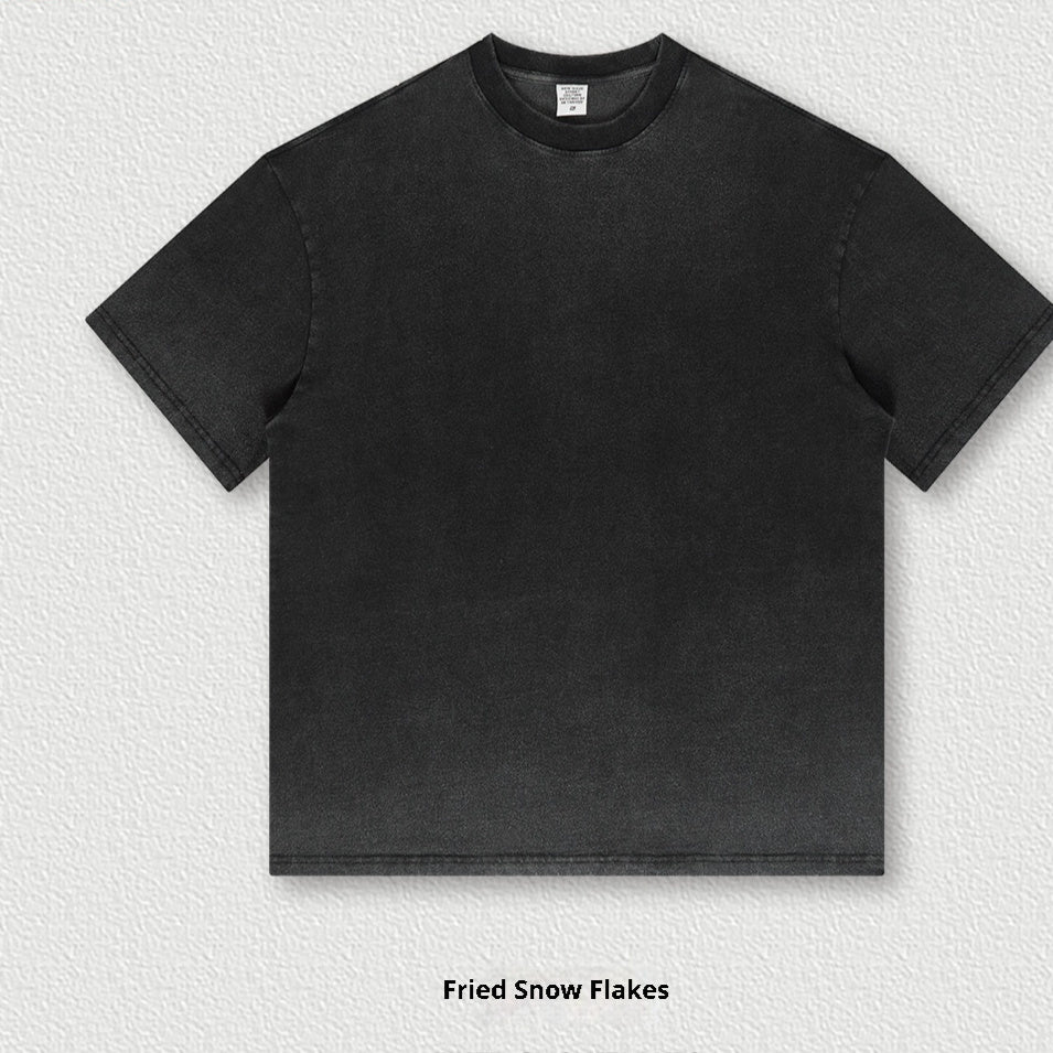 Retro Dopamine Round Neck Cotton Short Sleeve