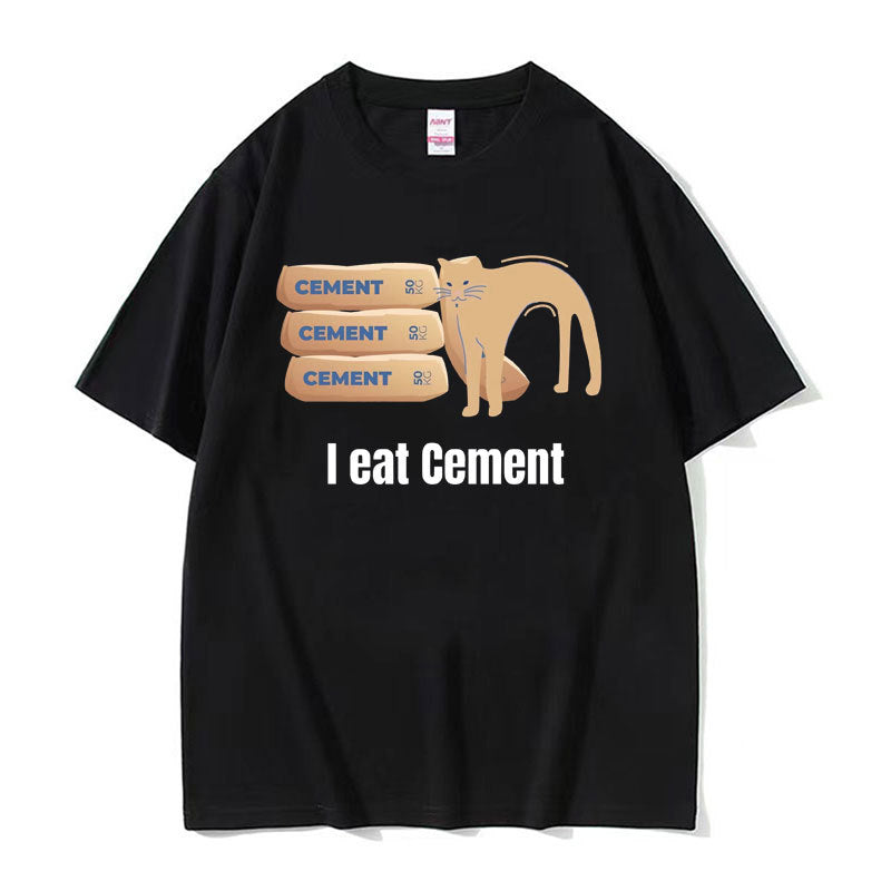 Funny Printed T-shirt Men And Women Fashion Round Neck Loose Short Sleeves