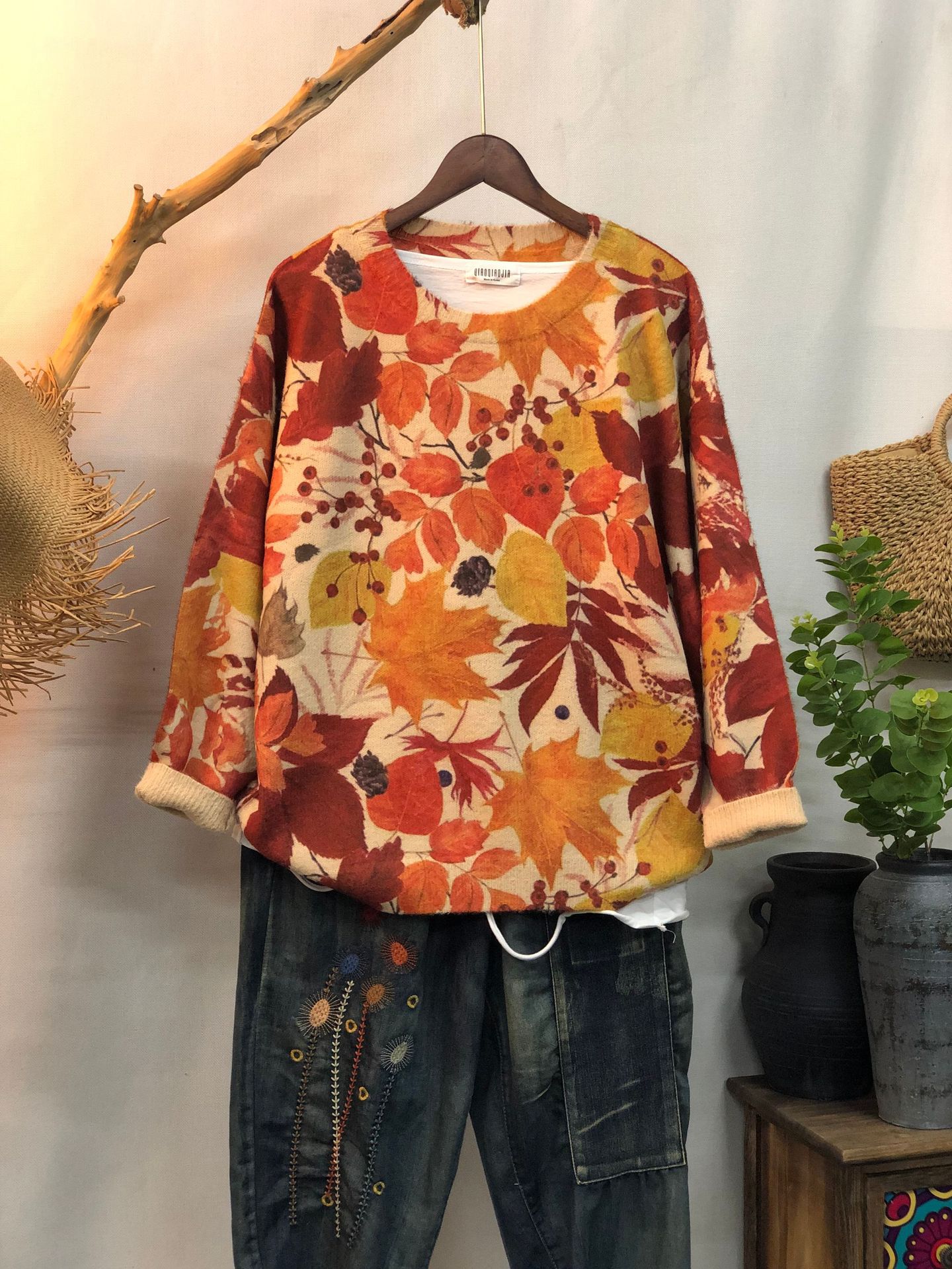 New Women's Loose-fitting Round-neck Sweater For Outerwear
