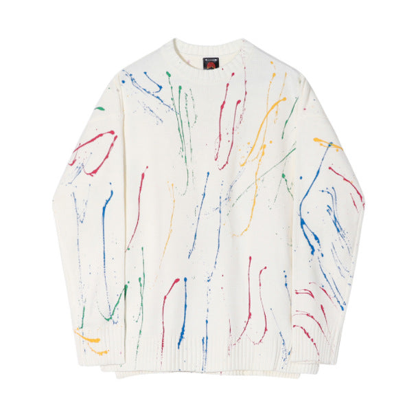 Loose Trend Design Feeling Graffiti Sweater