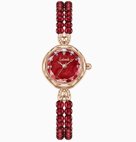 Natural Freshwater Pearl Bracelet Net Red Womens Watch