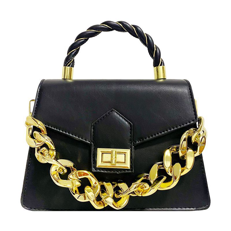 Fall Winter Fashion Crossbody Bag Twisted Chain Women's Bag Handbag Simple Texture Shoulder Messenger Bag