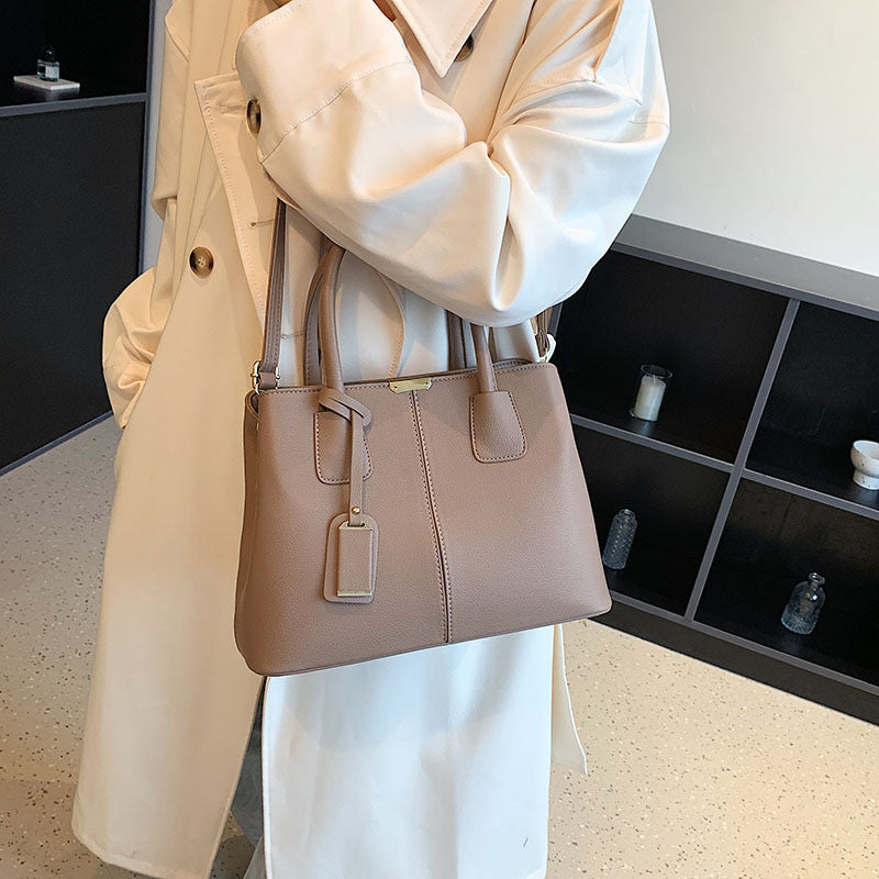 Stor håndholdt pendler-skuldertaske/crossbody-taske med stor kapacitet