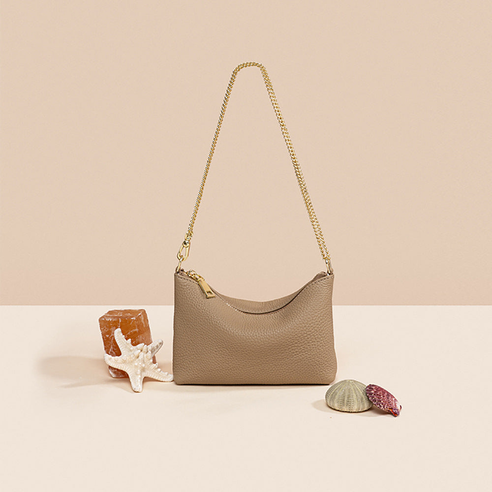 New First Layer Lychee Pattern Bag For Women