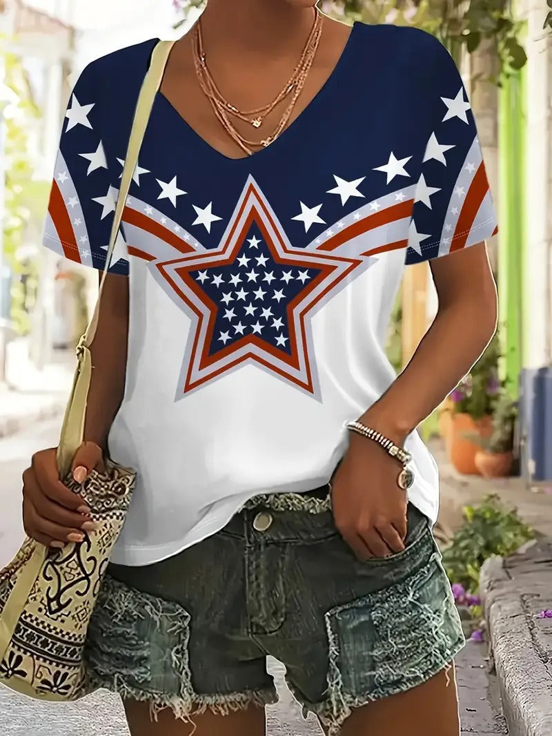 Plus Size Loose Western Style Top