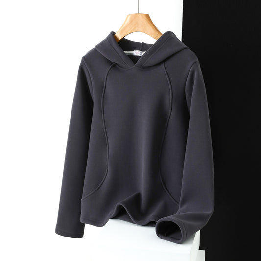 Windbreaker Women's Hoodie Solid Plush And Thicken