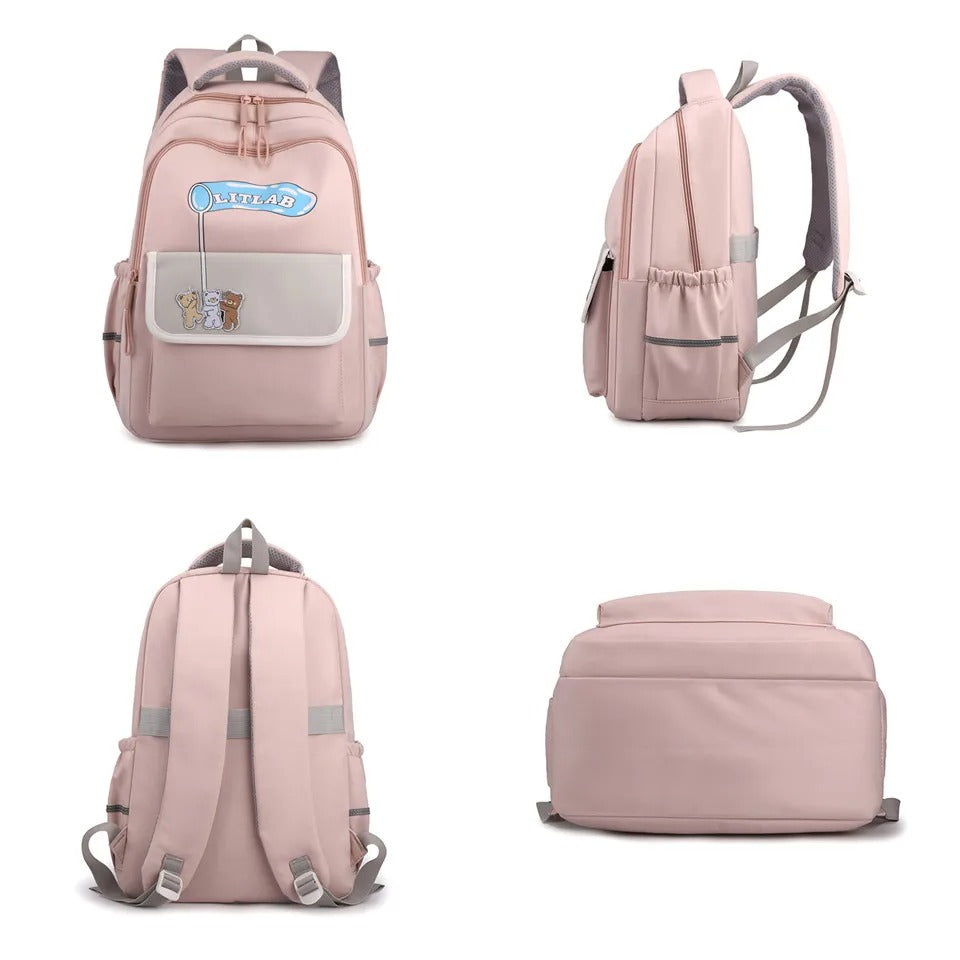 Letter Cute Schoolbag Women's Color Contrast Patchwork Backpack