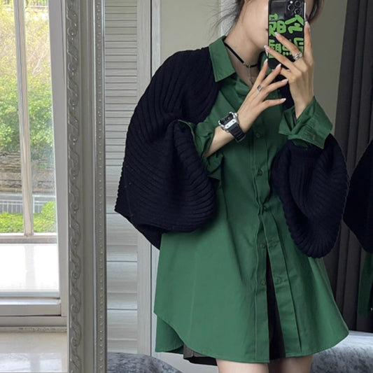 High Sense With A Set Of Sweater Shirt Two-piece Set