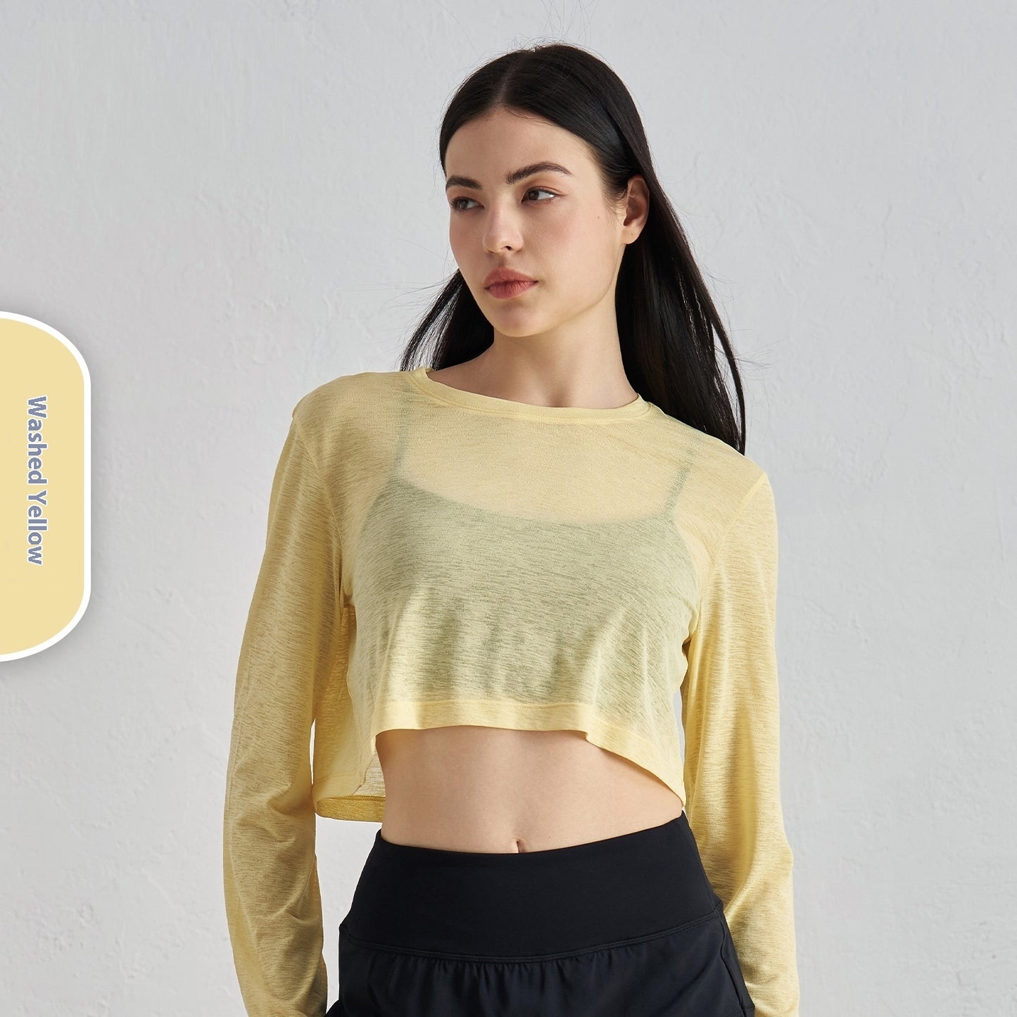 Bundle Garn Forår Og Sommer Løs Midriff Outfit Sport Langærmet Overtøj