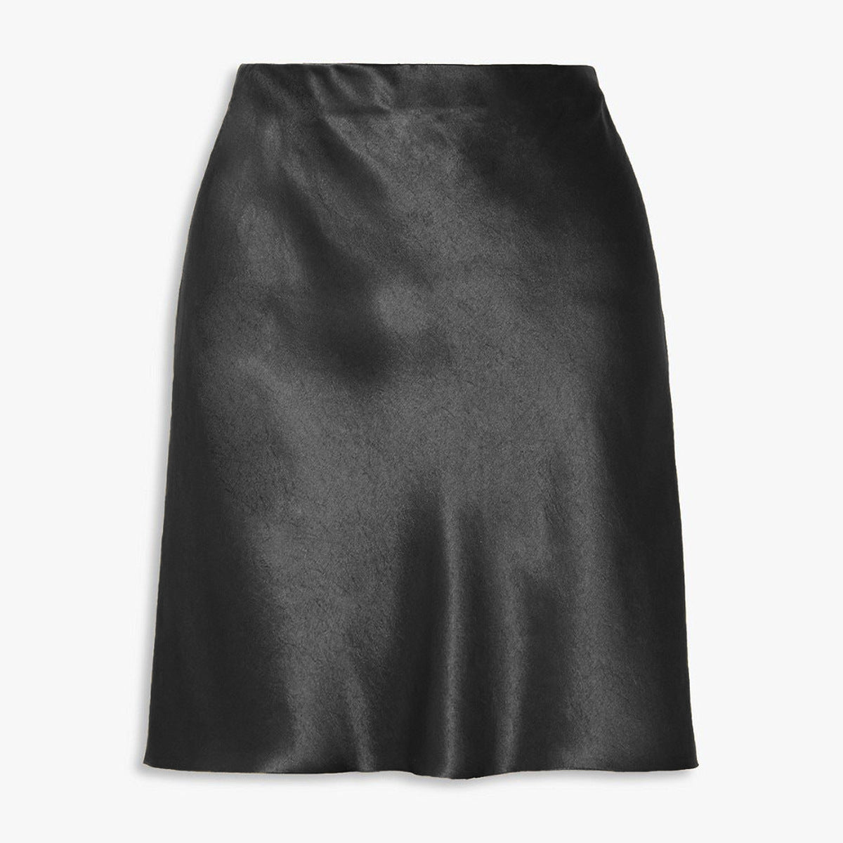 New European And American-style Elastic High-waist Solid-color Skirt For Women