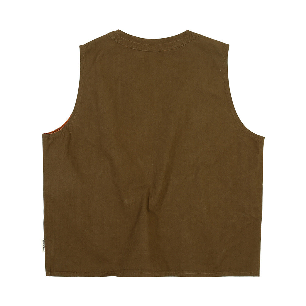 Men's Loose Double-sided V-neck Pullover
