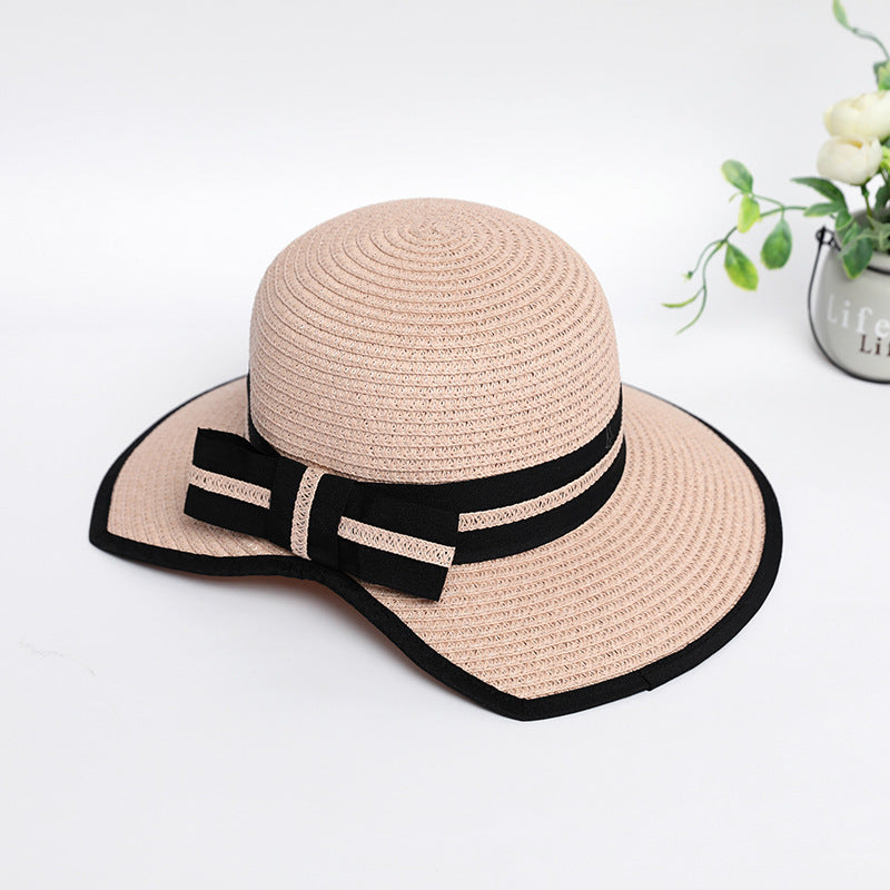 Beach Half Brim Peach Hat Woven Mesh Straw Hat