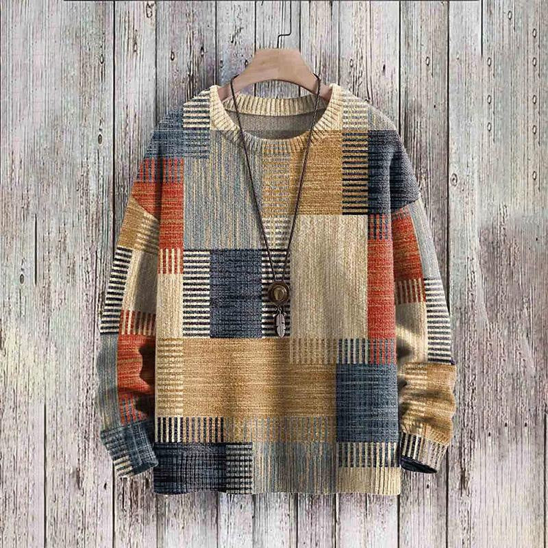 Abstract Style Digital Printing Drop-shoulder Long-sleeve Women's Sweater Casual All-matching