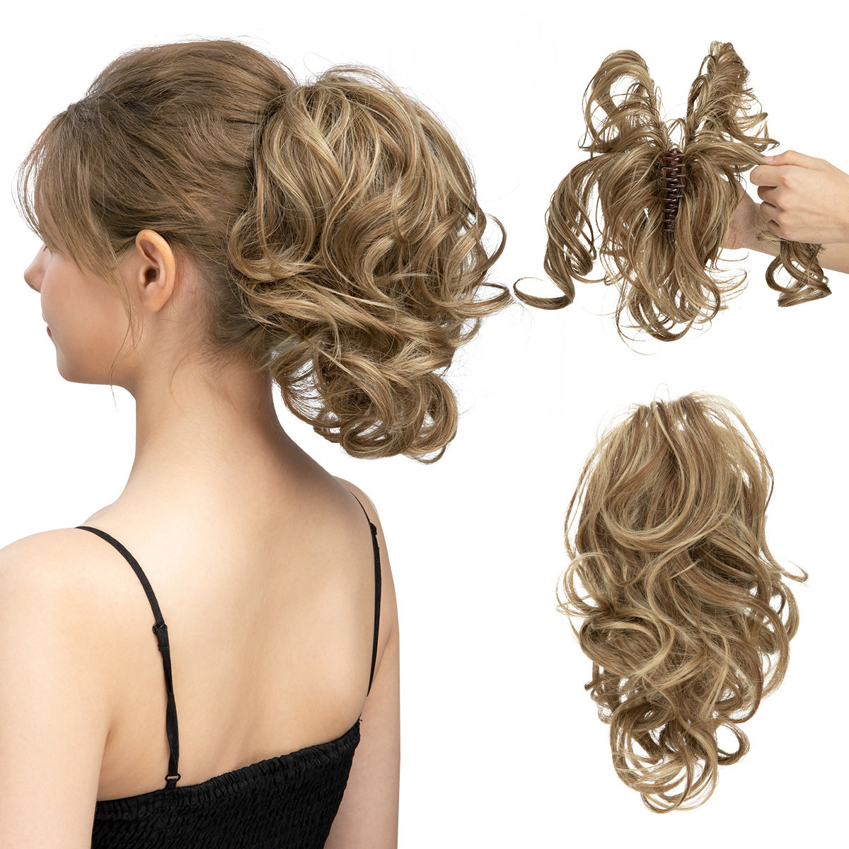 Wig Grip Ponytail Short Female Adjustable Fluffy Natural Short