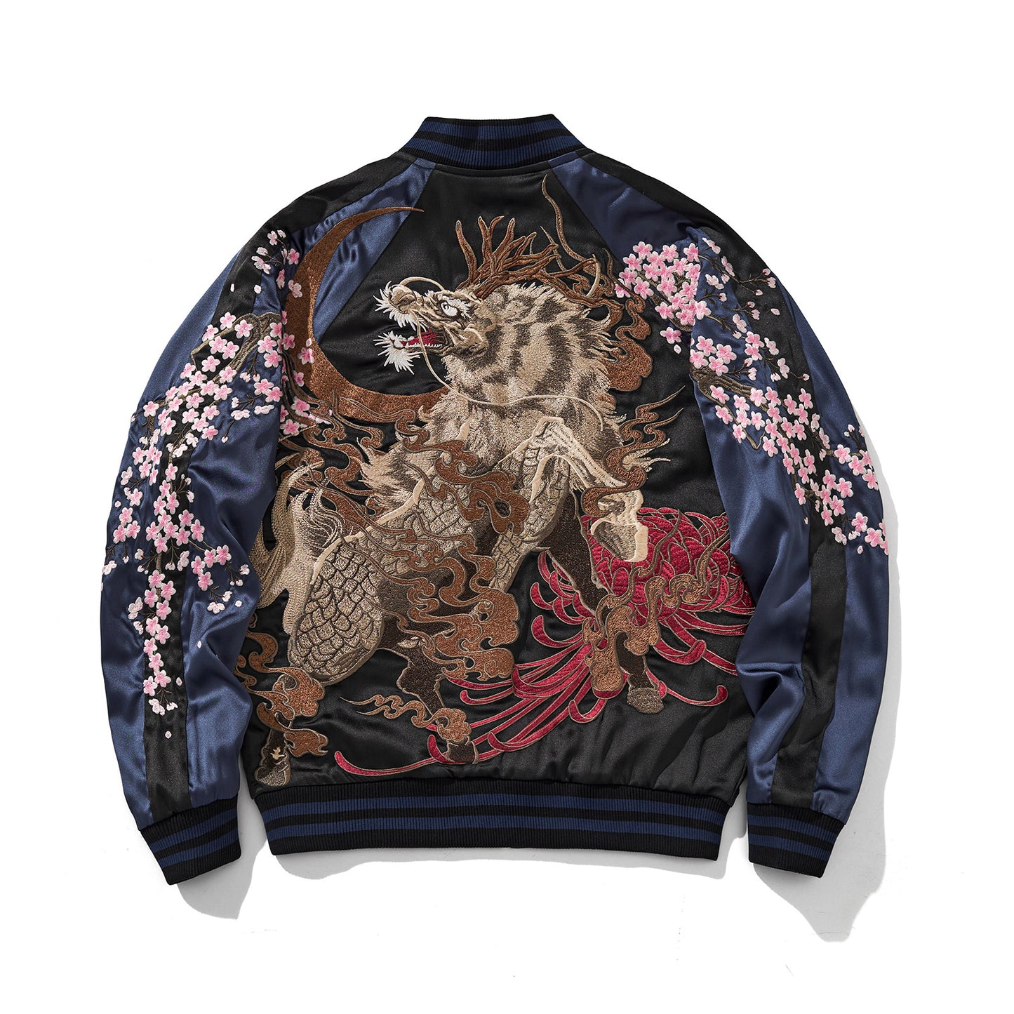 Mens Loose Fit Polyester Embroidered Chinese Style Jacket