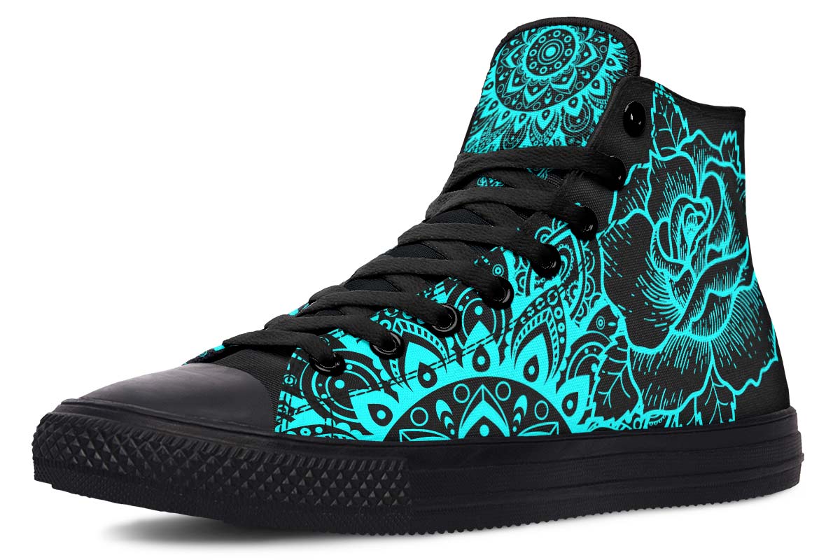 Men's And Women's Fashion Color Printing High-top Canvas Shoes