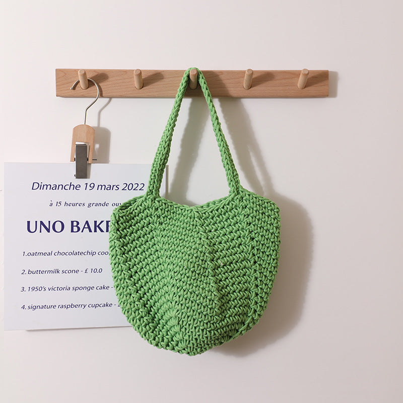 Single Shoulder Cotton Thread Woven Bag