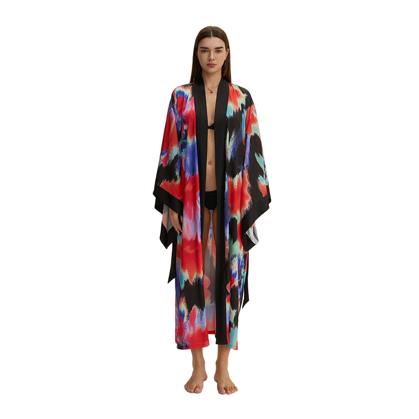 Satin Pajamas With Wide Sleeves For Women