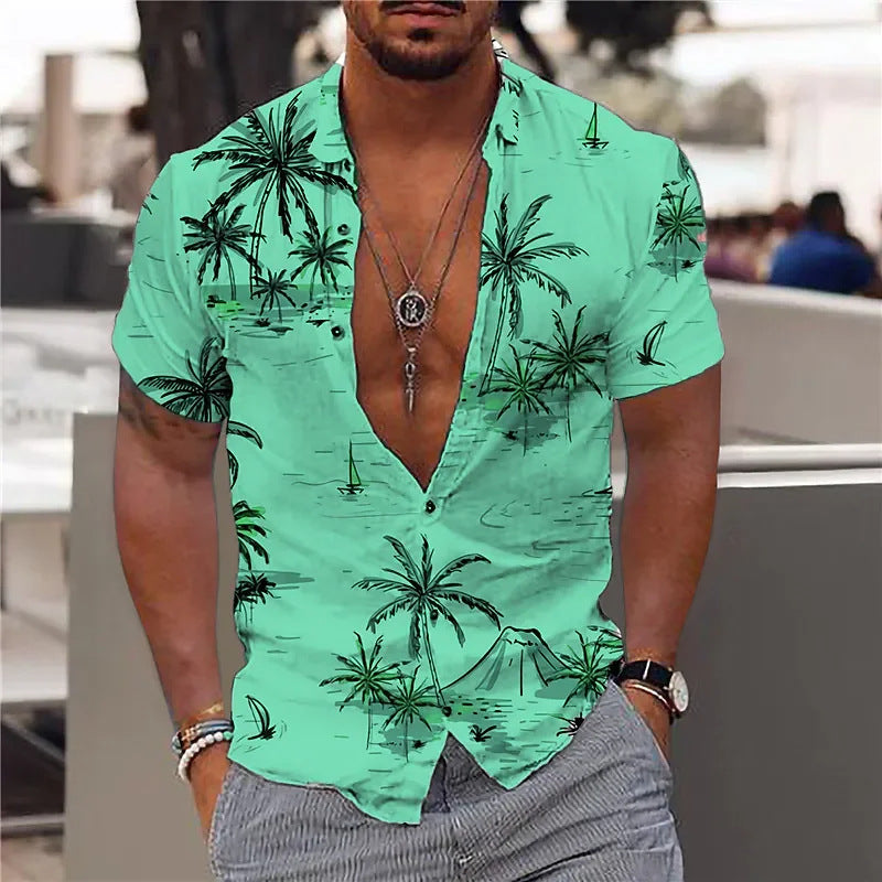 Men's Hawaiian Shirt Fashionable Casual Top