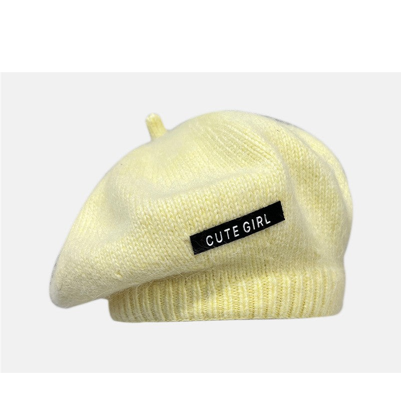 Rabbit Fur Beret Women's Autumn And Winter