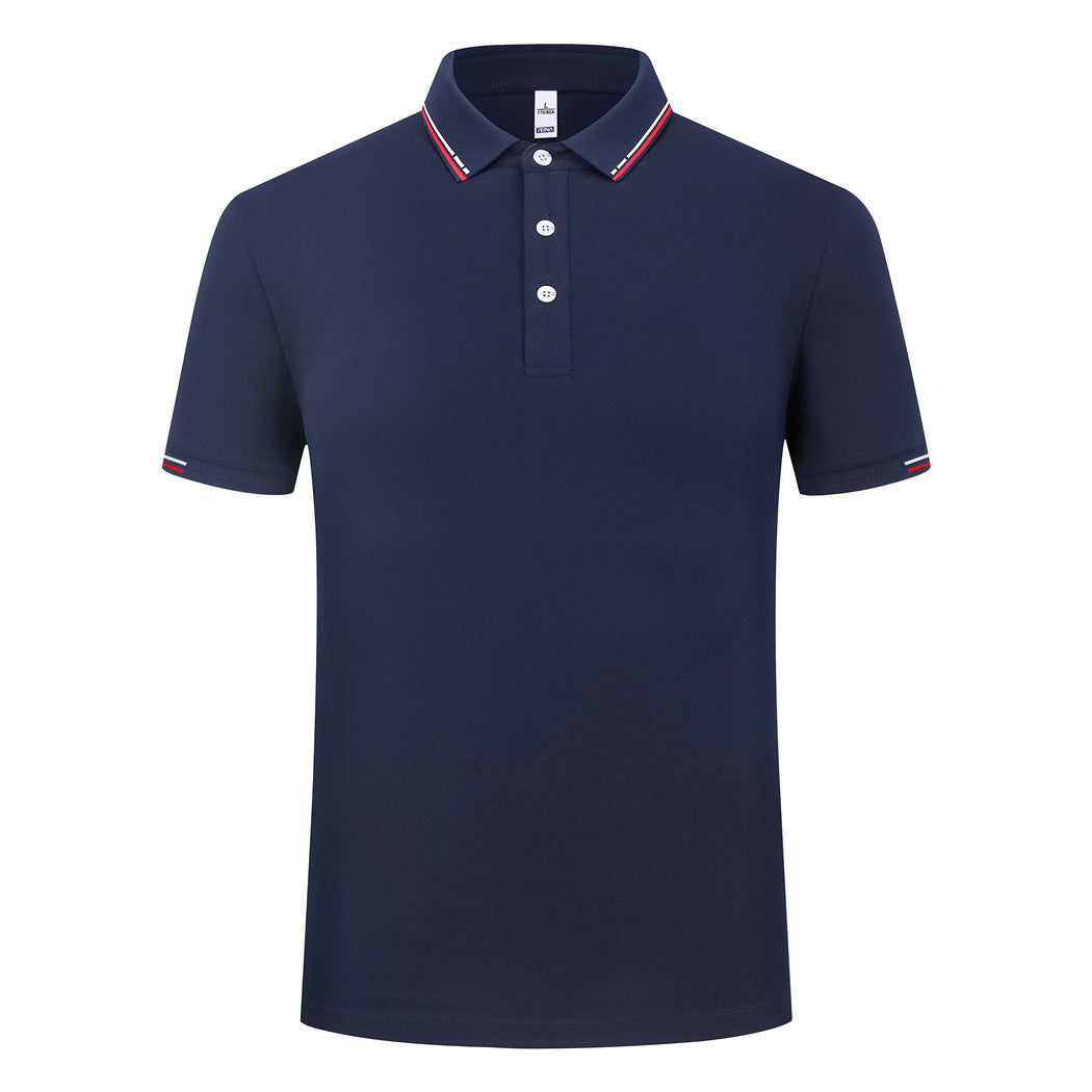 Washed Cotton Polo Shirt Short Sleeve Lapel