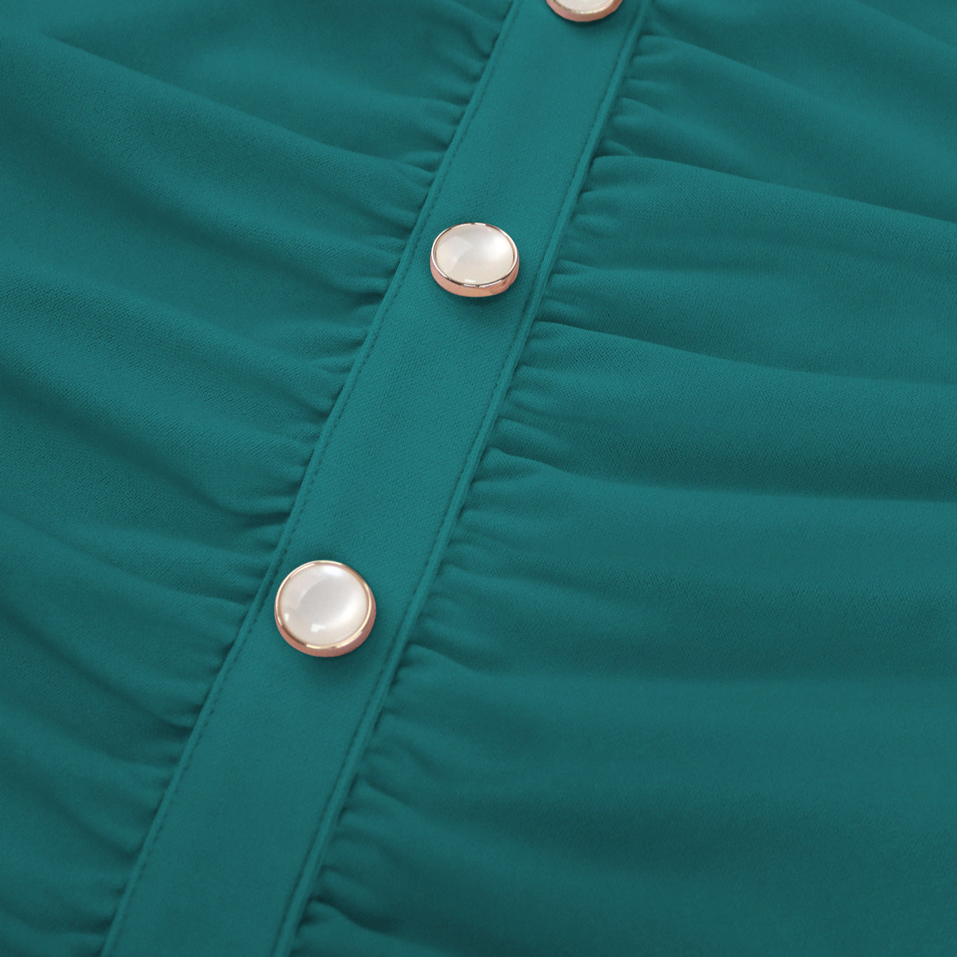 New Womens Hollow-out Neckline Button-up Dress