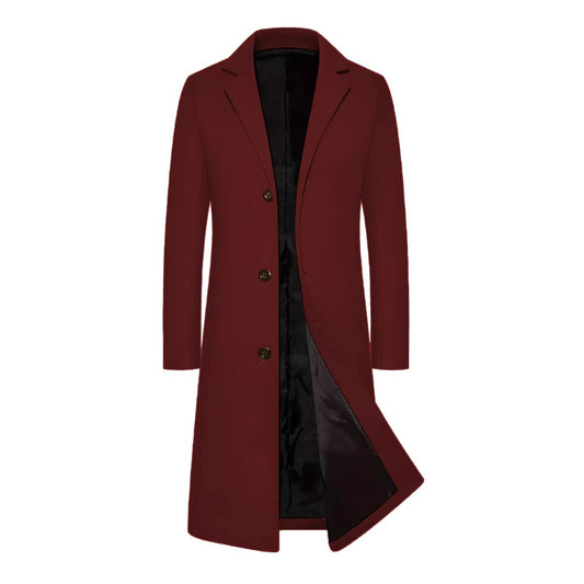 Forår Og Efterår Trenchcoat Elegant Og Slank Pasform