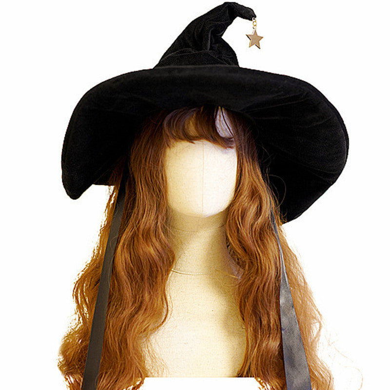 Women's Large Brim Velvet Solid Color Hat
