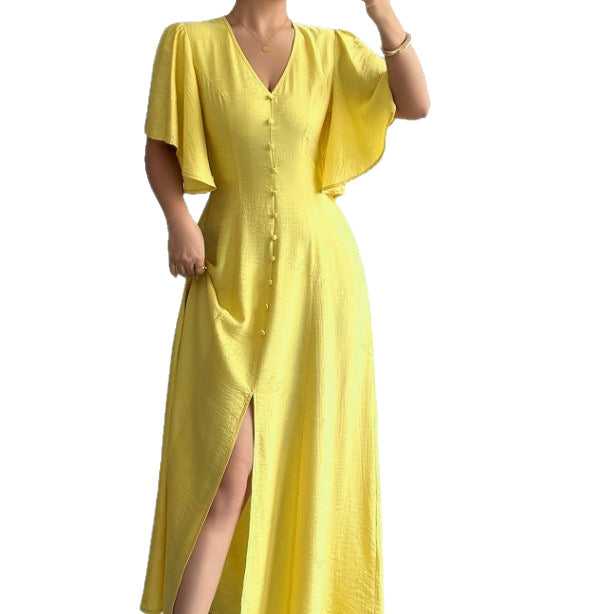 Elegant And Sophisticated V-neck Long Evening Gown
