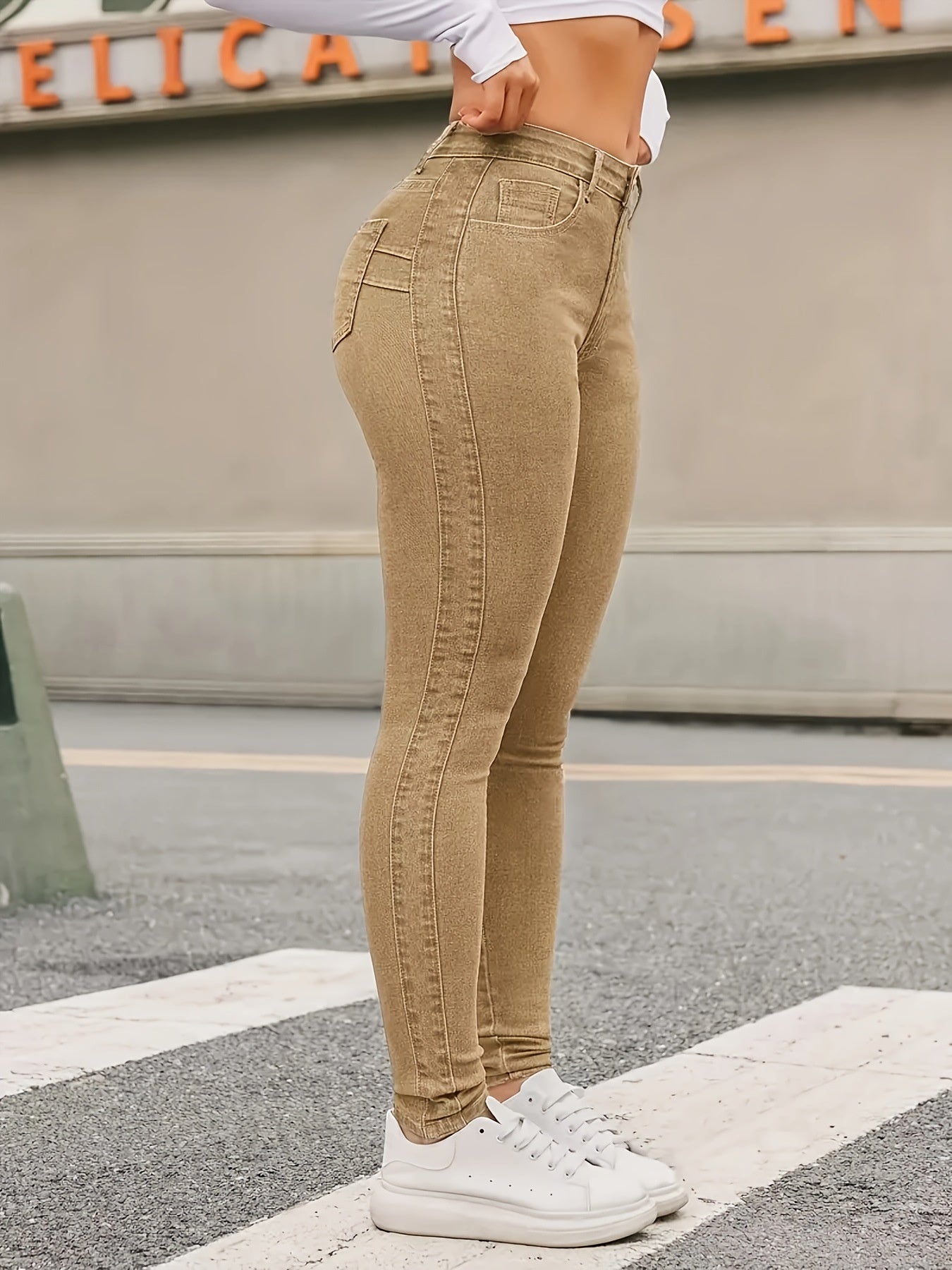 Skinny Stretch Feet Pants Jeans