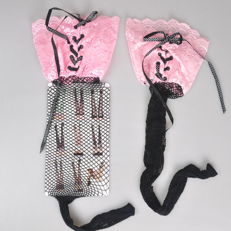 CM10 Lace Side Mid Net High Stockings