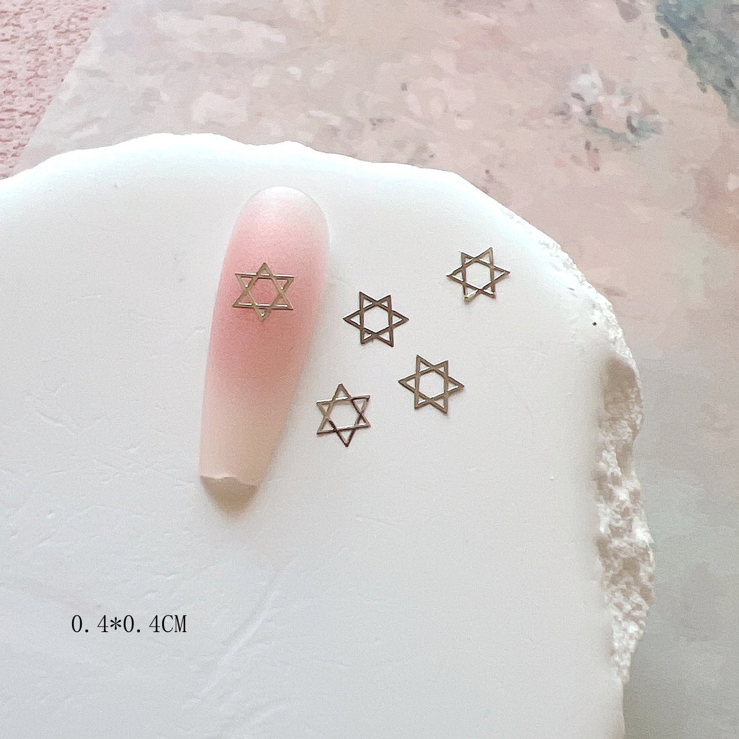 Gold And Silver Star Nail Art Metal Flakes